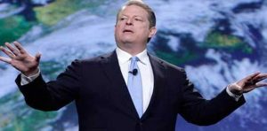 Al Gore expounding on global warming