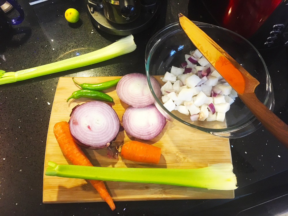 Panamanian-style ceviche ingredients