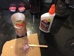 Homemade woodworking putty
