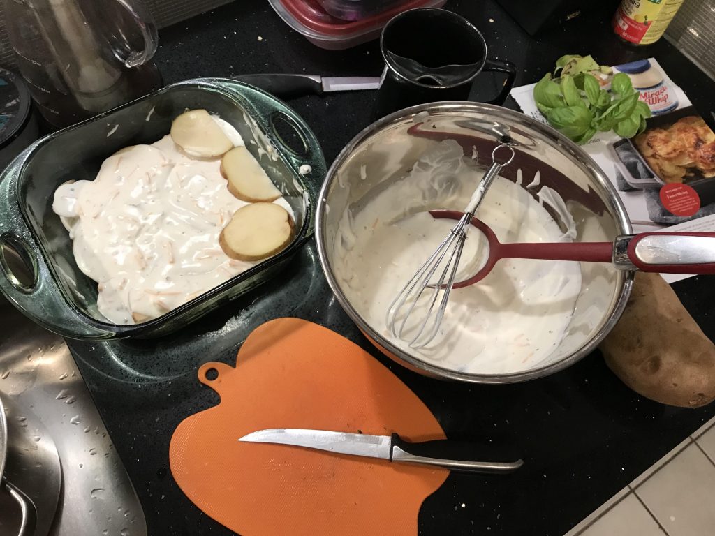 Creamy Potato Gratin Preparation