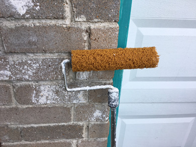 A texture roller, from the paint section of Home Depot