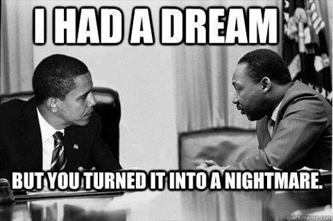 Martin Luther King and Barack Obama