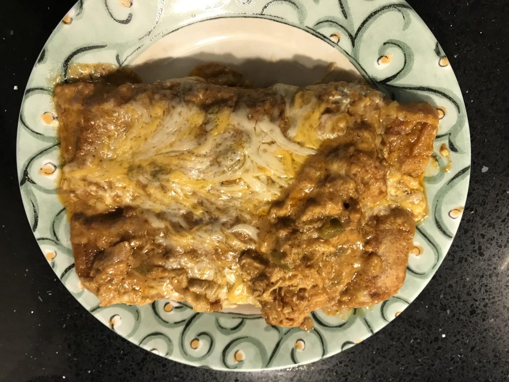 Homemade chicken enchiladas