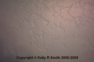 Knockdown texture on a wall; photo © Kelly Smith