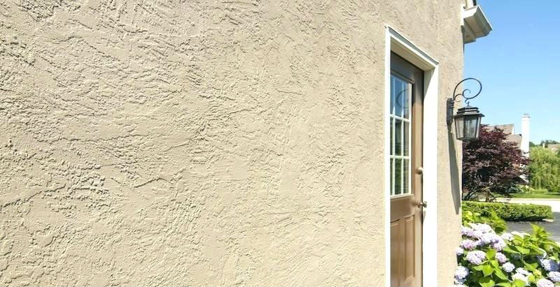A home with exterior stucco walls